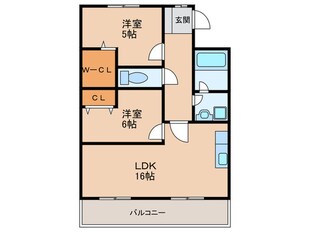 クリスタルヒルズの物件間取画像